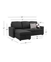 Newton 2 Piece Storage Sofa Bed Sectional
