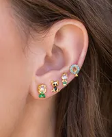 Girls Crew Crystal Multi-Color Disney Princess Brave Stud Earring Set