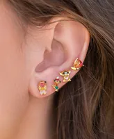 Girls Crew Crystal Multi-Color Disney Princess Moana Stud Earring Set