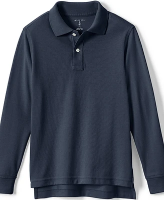 Lands' End Boys Long Sleeve Mesh Polo Shirt