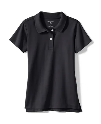 Lands' End Girls School Uniform Short Sleeve Feminine Fit Interlock Polo Shirt