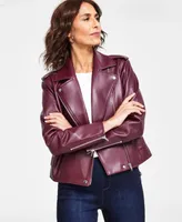 I.n.c. International Concepts Women's Faux-Leather Jacket, Created for Macy's