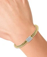 Effy Diamond Cluster Bracelet (3/8 ct. t.w.) in 14k Gold-Plated Sterling Silver