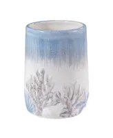 Avanti Abstract Coastal Seashells & Coral Ceramic Tumbler