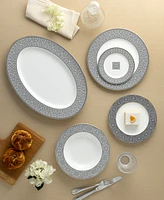 Noritake Infinity Graphite 4 Piece Bread Butter/Appetizer Plate Set, Service for 4