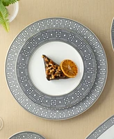 Noritake Infinity Graphite 4 Piece Dinner Plate Set, Service for 4