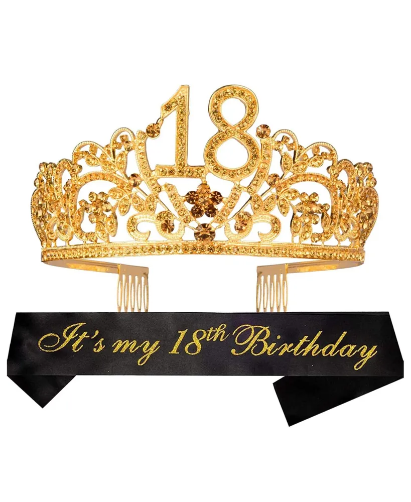 MEANT2TOBE 18th Birthday Sash and Tiara for Women