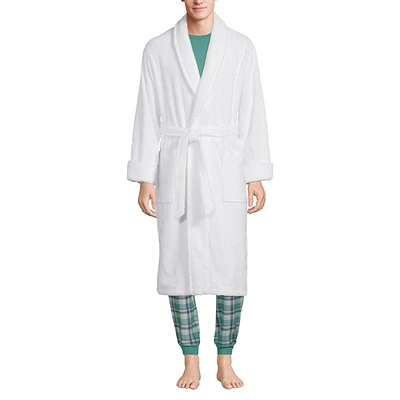 Lands' End Big & Tall Calf Length Turkish Terry Robe