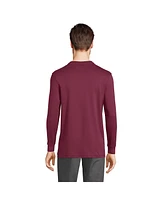 Lands' End School Uniform Men's Long Sleeve Interlock Polo Shirt