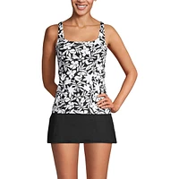 Lands' End Women's D-Cup Chlorine Resistant Square Neck Underwire Tankini Swimsuit Top