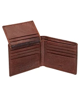 Mancini Men's Buffalo Rfid Secure Left Wing Billfold Wallet