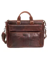 Mancini Men's Buffalo Single Compartment Briefcase for 15.6" Laptop and Tablet