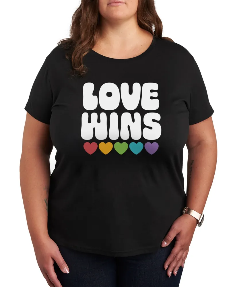 Hybrid Apparel Trendy Plus Love Wins Pride Graphic T-shirt