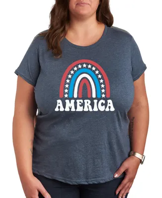 Hybrid Apparel Trendy Plus Americana Graphic T-shirt