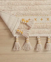 Lucky Brand Overtufted Cotton Fringe Bath Rug, 17" x 32"