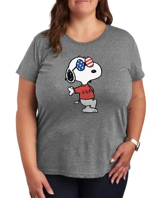 Hybrid Apparel Trendy Plus Peanuts Graphic T-shirt