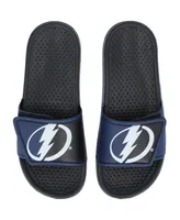 Youth Boys and Girls Foco Tampa Bay Lightning Colorblock Big Logo Legacy Slide Sandals