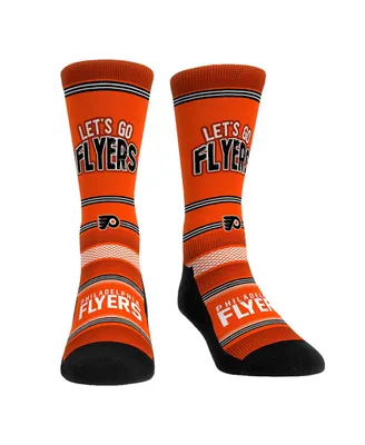 Men's and Women's Rock 'Em Socks Philadelphia Flyers Team Slogan Crew