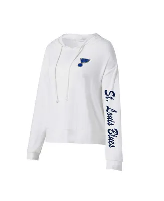 Women's Concepts Sport Cream St. Louis Blues Accord Hacci Long Sleeve Hoodie T-shirt