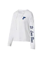 Women's Concepts Sport Cream St. Louis Blues Accord Hacci Long Sleeve Hoodie T-shirt