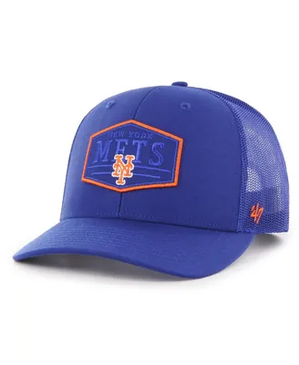 Men's '47 Brand Royal New York Mets Ridgeline Tonal Patch Trucker Adjustable Hat