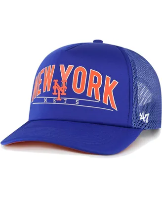 Men's '47 Brand Royal New York Mets Backhaul Foam Trucker Snapback Hat