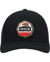 Men's Hurley Black Ultra Destination California Republic Trucker Snapback Hat