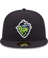 Men's New Era Navy Hillsboro Hops Authentic Collection 59FIFTY Fitted Hat
