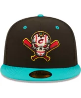 Men's New Era Black, Turquoise Veleros de Columbus Copa De La Diversion 59FIFTY Fitted Hat