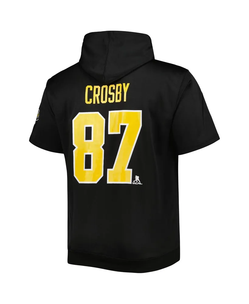 Men's Fanatics Sidney Crosby Black Pittsburgh Penguins Big and Tall Captain Patch Name Number Pullover Hoodie