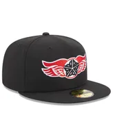 Men's New Era Black Rochester Red Wings Authentic Collection Alternate Logo 59FIFTY Fitted Hat