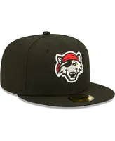 Men's New Era Black Erie SeaWolves Authentic Collection Team Home 59FIFTY Fitted Hat