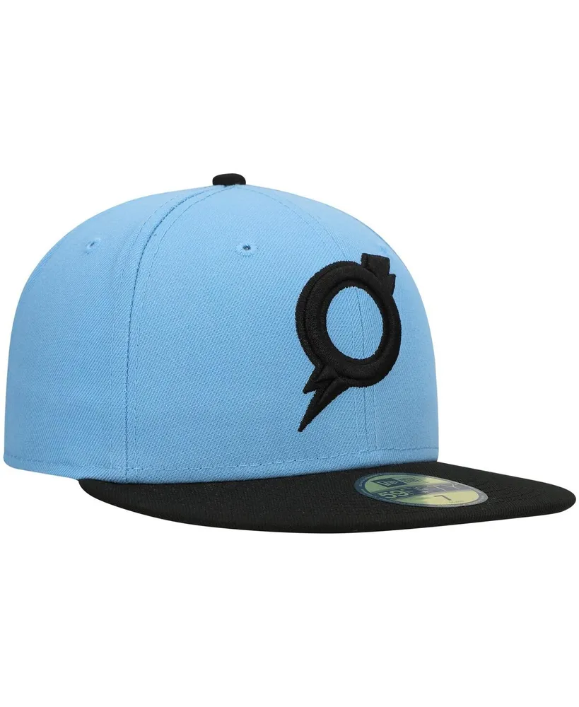 Men's New Era Light Blue Omaha Storm Chasers Authentic Collection Team Alternate 59FIFTY Fitted Hat