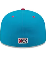 Men's New Era White, Coral Pointy Boots De Amarillo Copa La Diversion 59FIFTY Fitted Hat