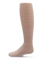 Girl's Shimmer Pointelle Tights For Infant