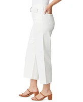 Gloria Vanderbilt Women's Cropped Wide-Leg Belted Jeans