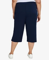 Alfred Dunner Plus Classic Allure Stretch Clamdigger Capri Pant