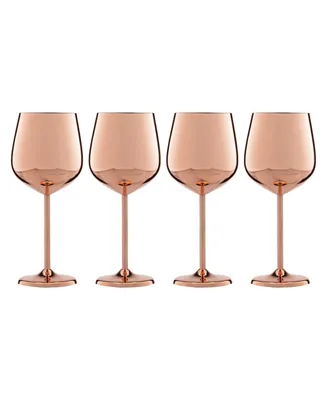 Cambridge Oz Copper Stainless Steel Wine Glasses