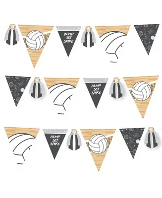Bump, Set, Spike Volleyball Baby Shower or Birthday Party Triangle Banner 30 Pc