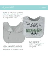 The Peanutshell Terry Bibs for Baby Boys, 20 Pack for Feeding, Teething, or Drooling, Hello Sunshine/Dino Boy