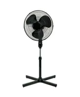 Optimus 16 in. Oscillating Stand Fan-Black