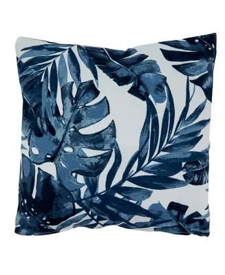 Saro Lifestyle Tropical Leaf Indoor/Outdoor Decorative Pillow, 17" x 17"