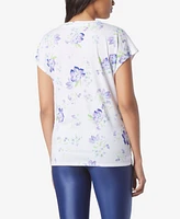 Andrew Marc Sport Women's Floral Printed Crew T-Shirt