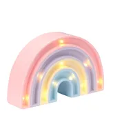 Bedtime Originals Rainbow Hearts Table Top Night Light Soft-Glow Led Lamp