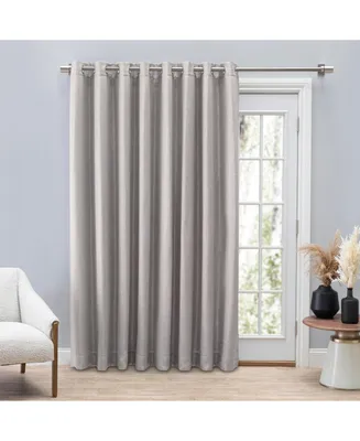 Ricardo Grasscloth Lined Grommet Curtain Patio Panel w/Wand 110"W x 84"L