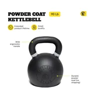 Kettlebell Kings Powder Coated Kettlebell Weights (90LB) For Women & Men | Durable Coating for Grip Strength, Rust Prevention, Longevity | American St