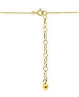 Giani Bernini Cubic Zirconia Baguette & Round Cross Pendant Necklace, 16" + 2" extender, Created for Macy's
