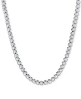 Men's Diamond 22" Link Necklace (10 ct. t.w.) in 10k White Gold