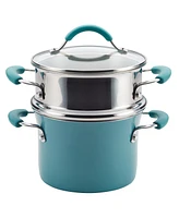 Cucina 3-Quart Nonstick Saucepot with Steamer and Lid