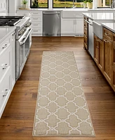 Jean Pierre Yohan - Machine Washable Trellis Tufted Runner Rug, 26" x 72"
